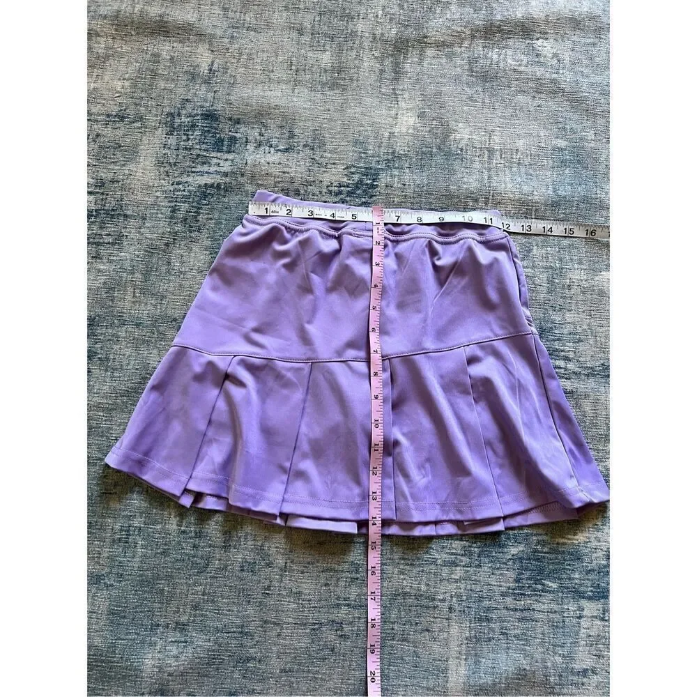 New! Pansee Lavender Purple Pleated Athletic Skort Girls 12